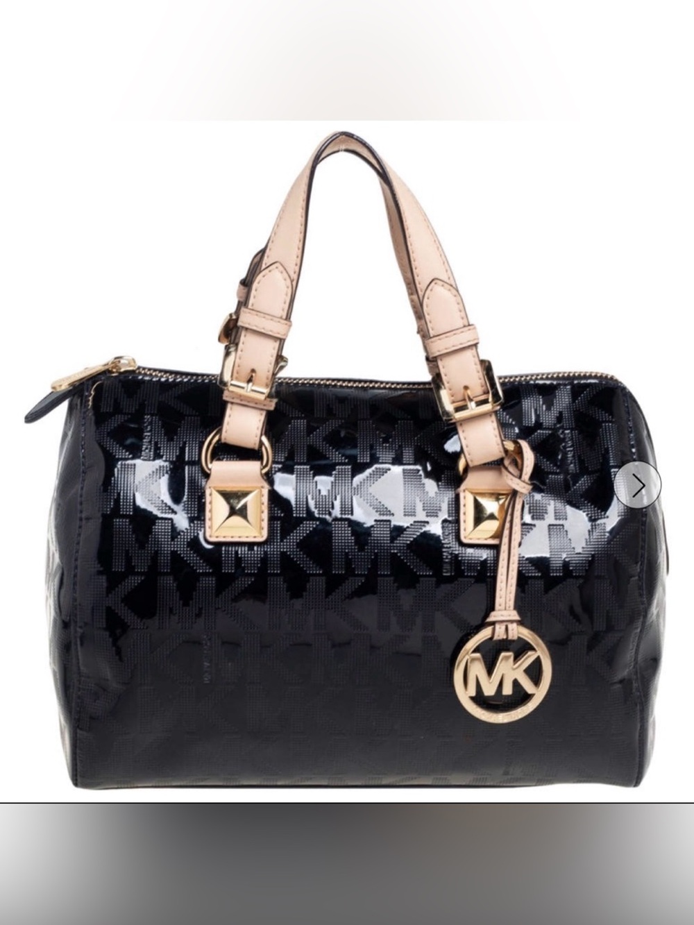 Michael Kors Black and Cream Satchel